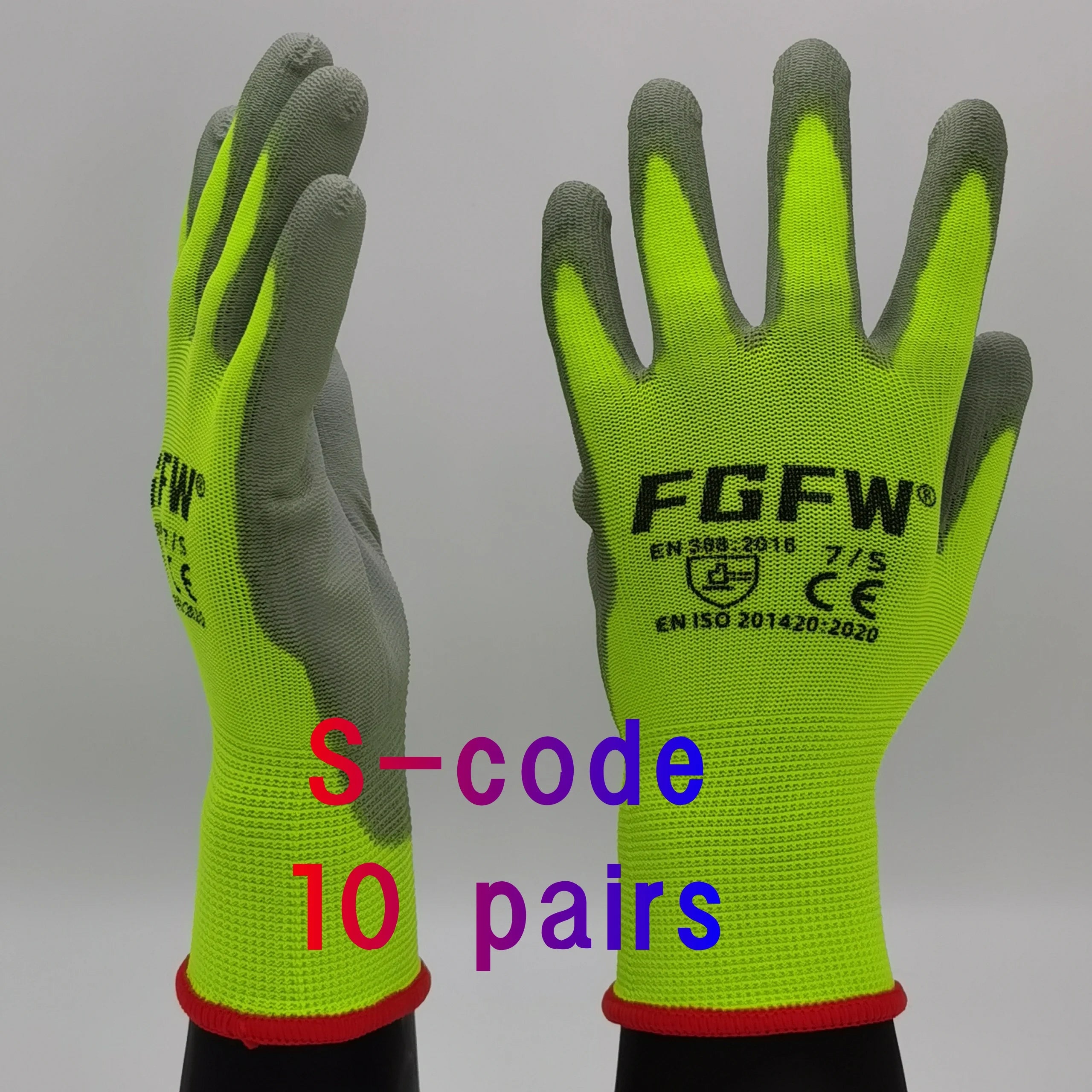 PU Coated Work Gloves (10 Pairs)