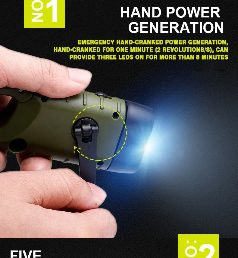 Solar LED Camping Flash Light