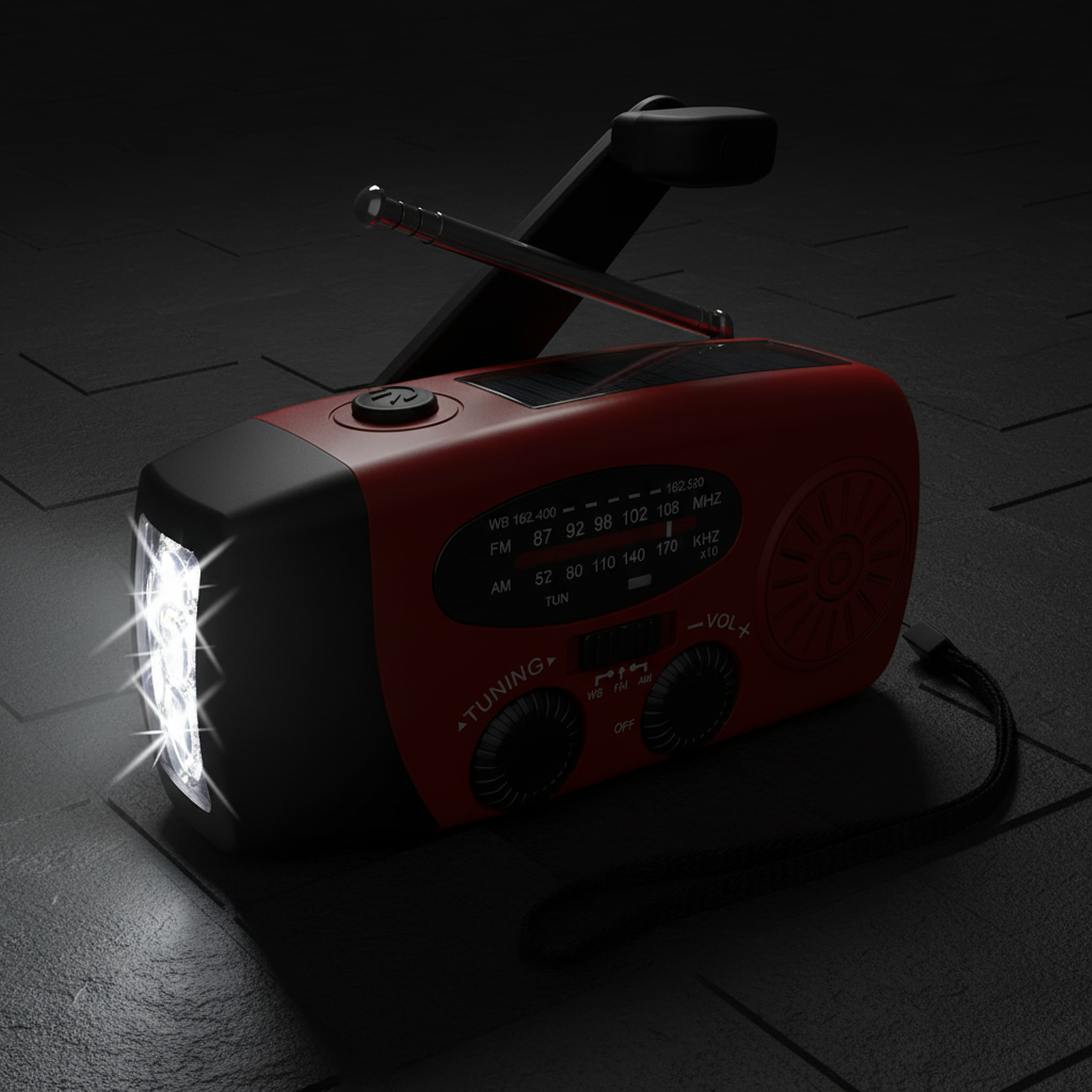 solar hand crank weather radio emergency AM FM for disaster preparedness and survival